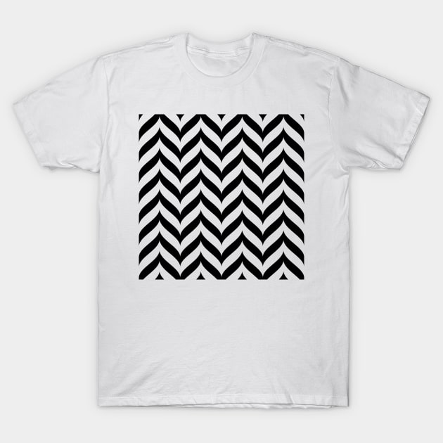 Black Chevrons T-Shirt by Makanahele